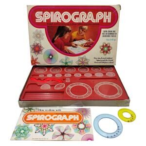 Spirograph Kenner 1973 Drawing Stencil Set Instructions Not Complete